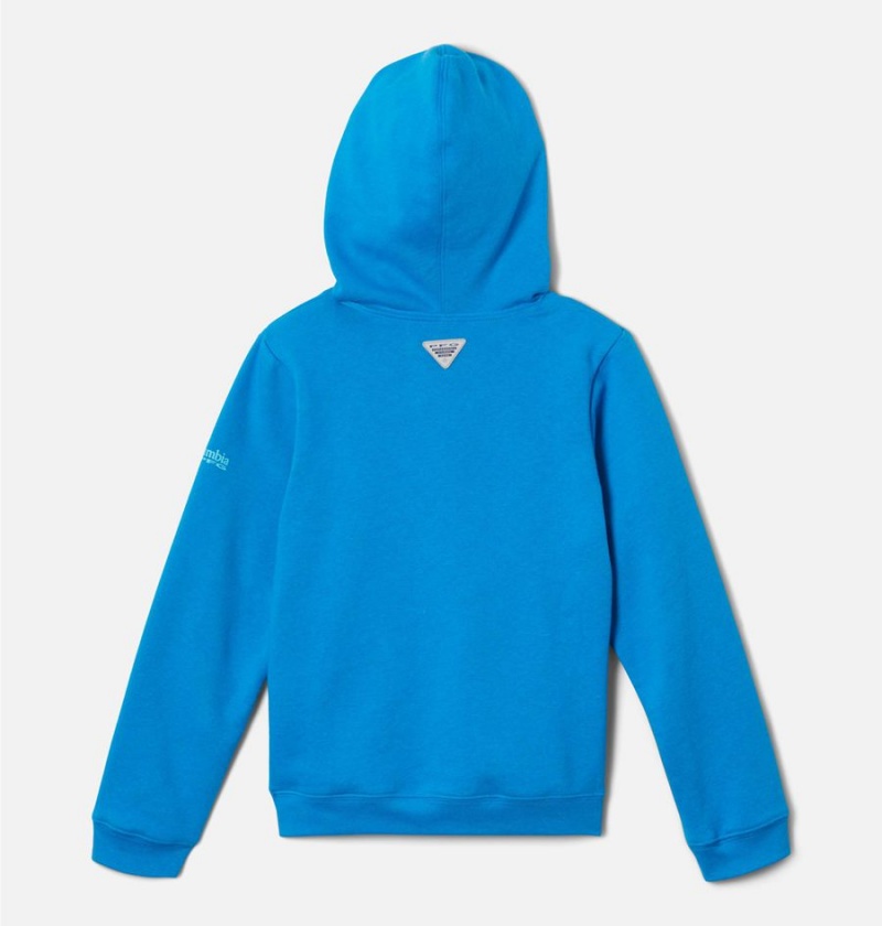 Blue Kids' Columbia PFG Elements Pullover Hoodie | IAFES-7104