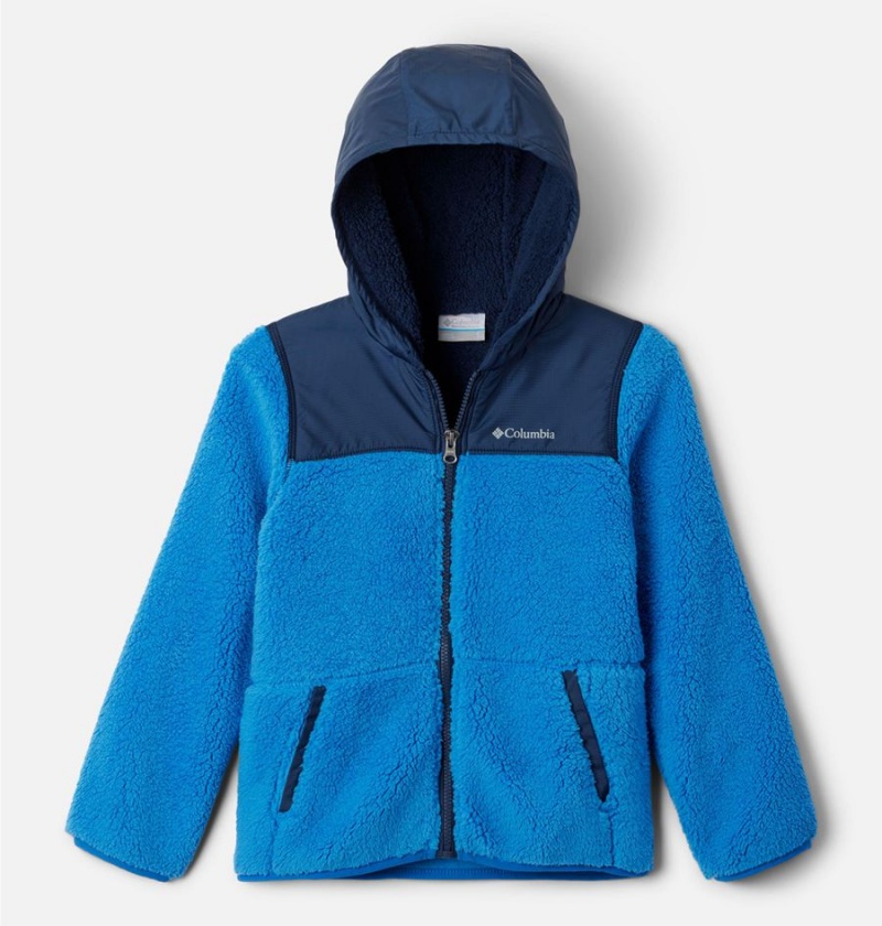 Blue Kids\' Columbia PHG Rugged Ridge Hooded Overlay Jacket | XOMYH-2943