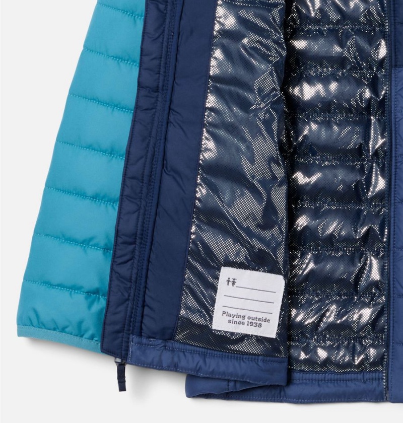 Blue Kids' Columbia Powder Lite Hooded Jacket | YZEGO-4537