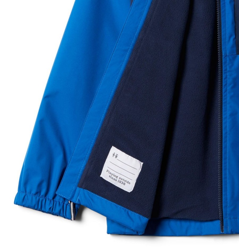 Blue Kids' Columbia Rainy Trails Fleece Lined Jacket | BNWUI-1832