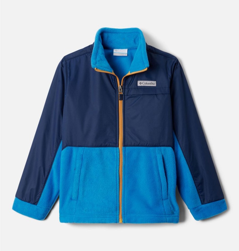 Blue Kids\' Columbia Steens Mountain Overlay Fleece Jacket | YROWX-0879