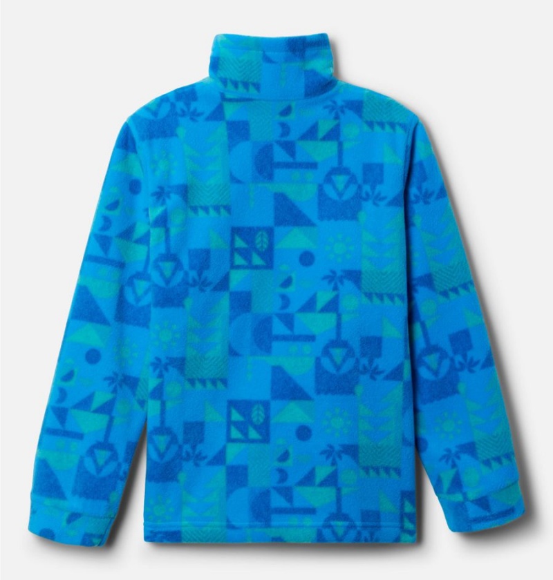 Blue Kids' Columbia Zing III Printed Fleece Jacket | TKDNV-9536