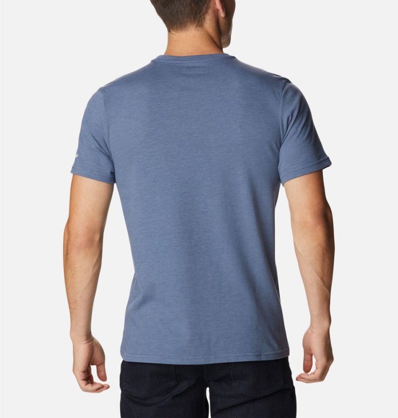 Blue Men's Columbia Alpine Way Graphic T-Shirt | XWGCL-0248