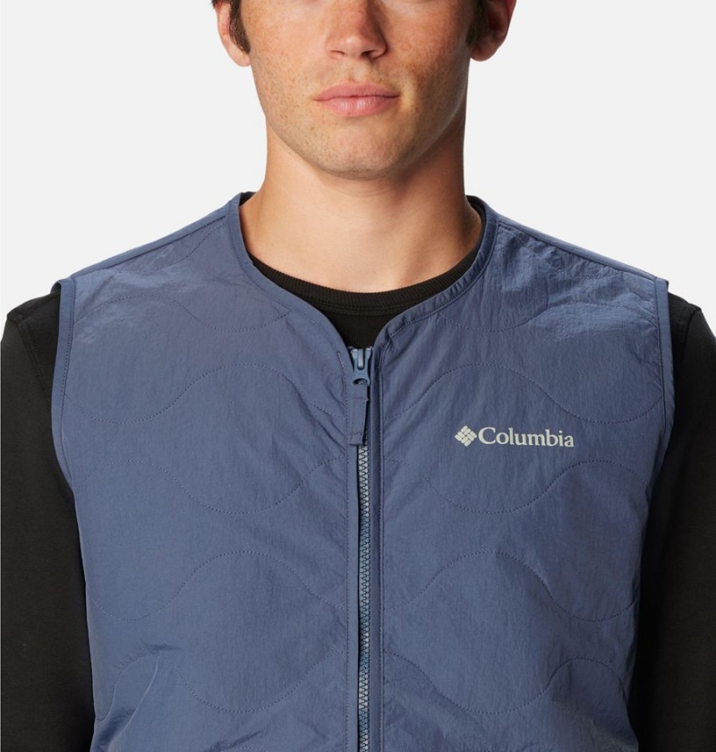 Blue Men's Columbia Birchwood Vest | YSPAU-8932