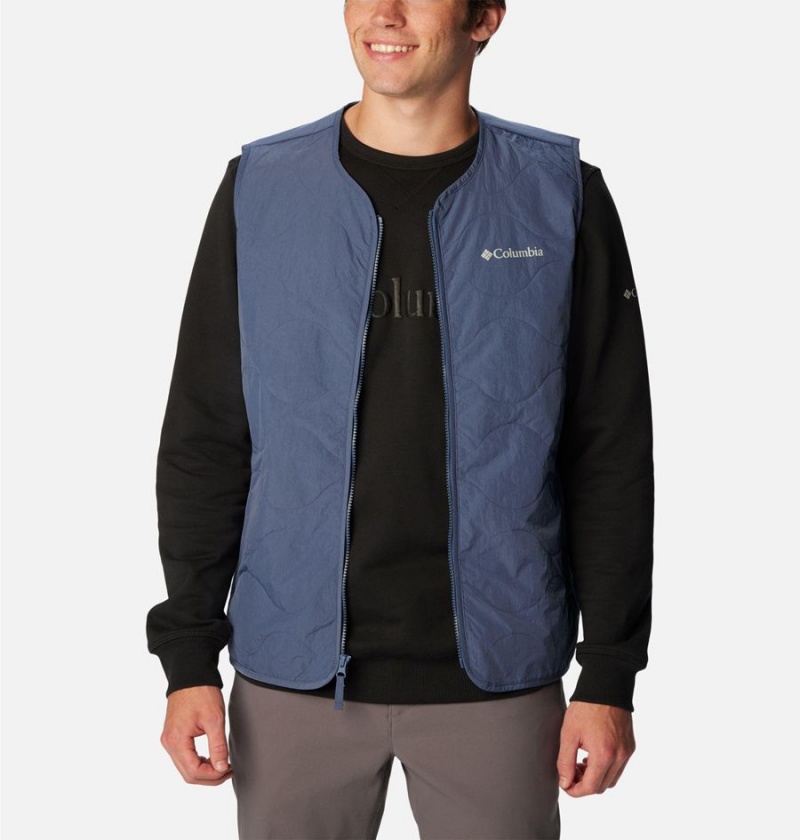 Blue Men's Columbia Birchwood Vest | YSPAU-8932