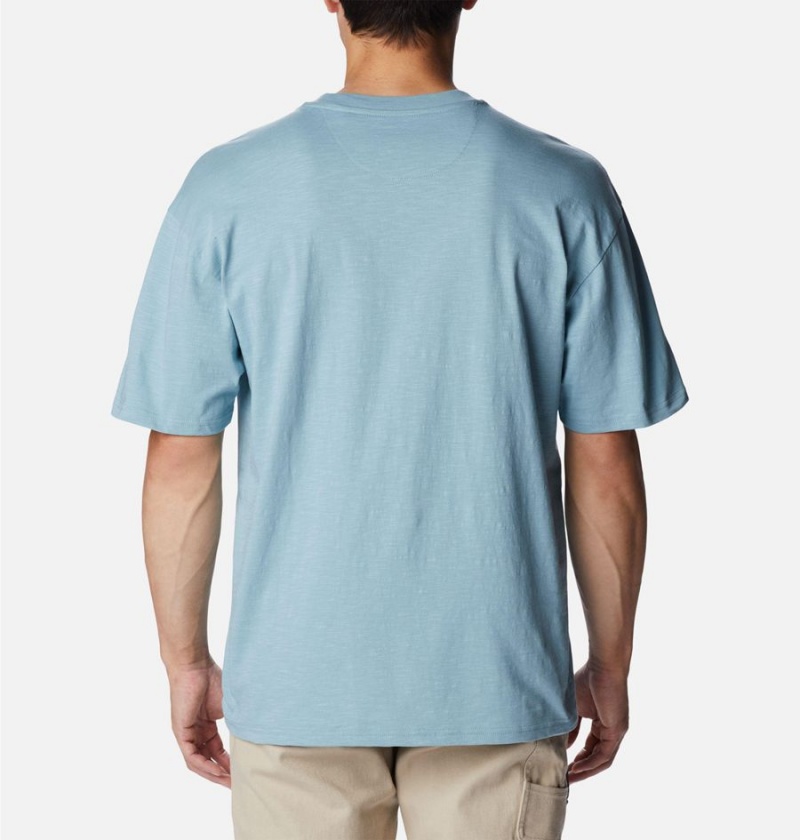 Blue Men's Columbia Break It Down T-Shirt | TZORP-8025