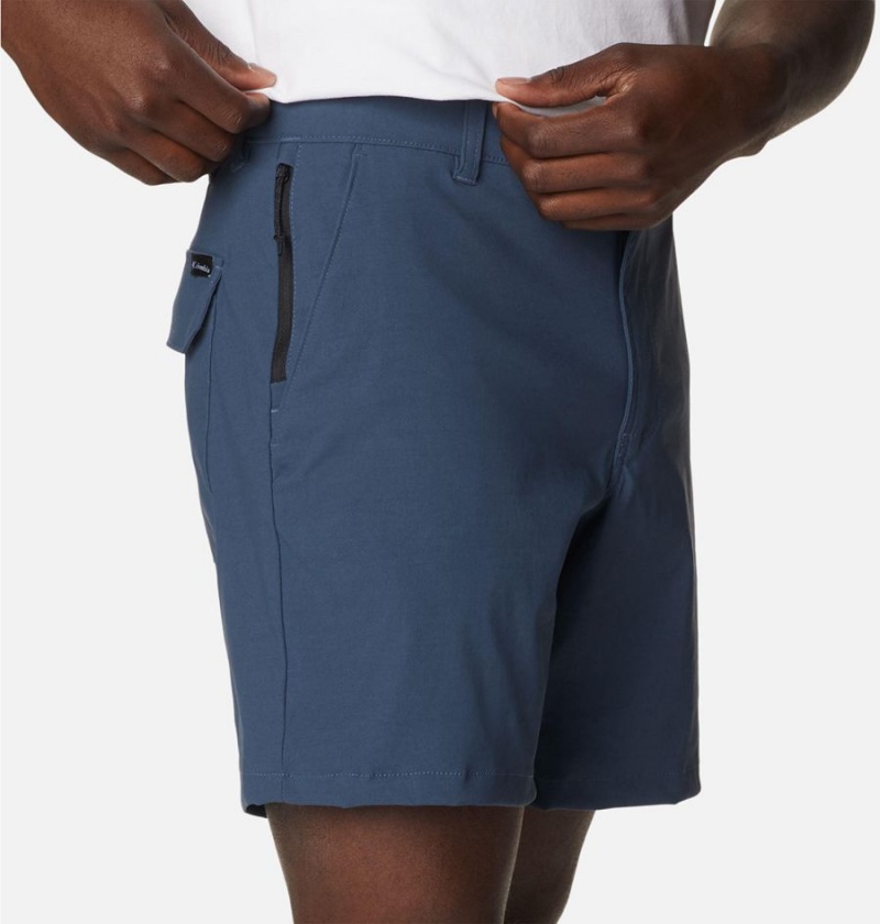 Blue Men's Columbia Canyon Gate Utility Shorts | BGEIK-6824