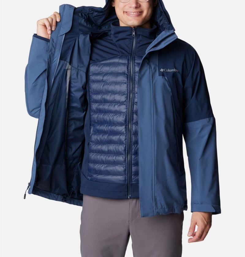 Blue Men's Columbia Canyon Meadows Omni Heat Infinity Interchange Insulated Puffer Jacket | MPCGW-8254