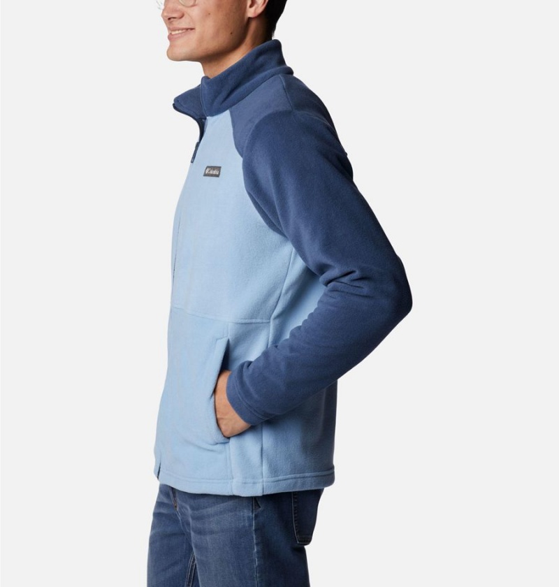 Blue Men's Columbia Castle Dale Full Zip Fleece Jacket | ARLVU-6780