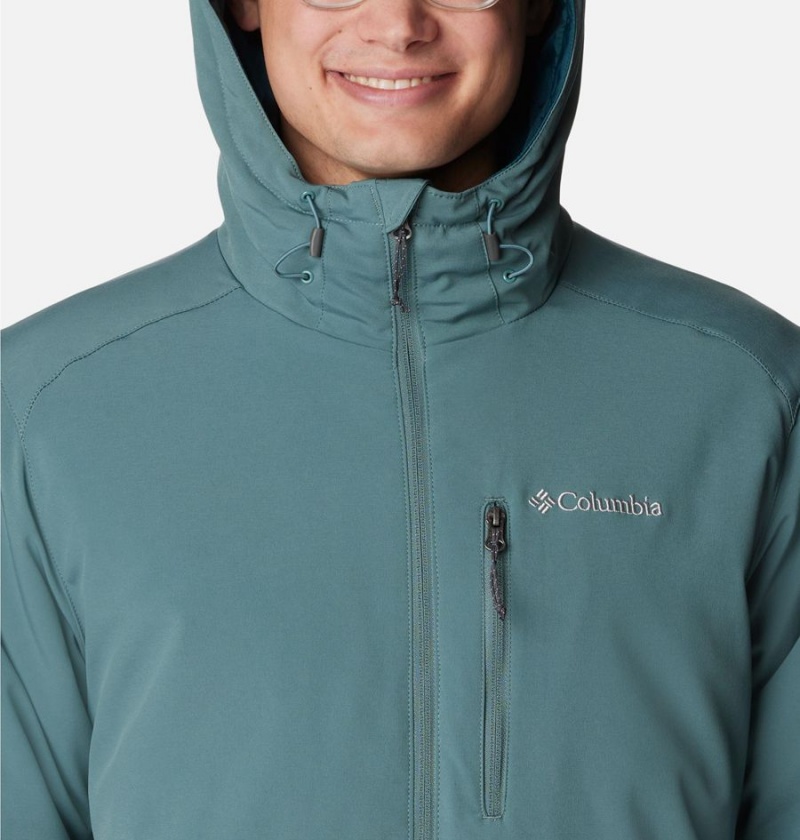 Blue Men's Columbia Gate Racer Softshell Insulated Puffer Jacket | KHYFP-2401