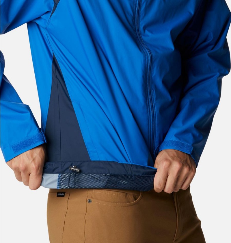 Blue Men's Columbia Glennaker Lake Rain Jacket | ZHNMX-9852