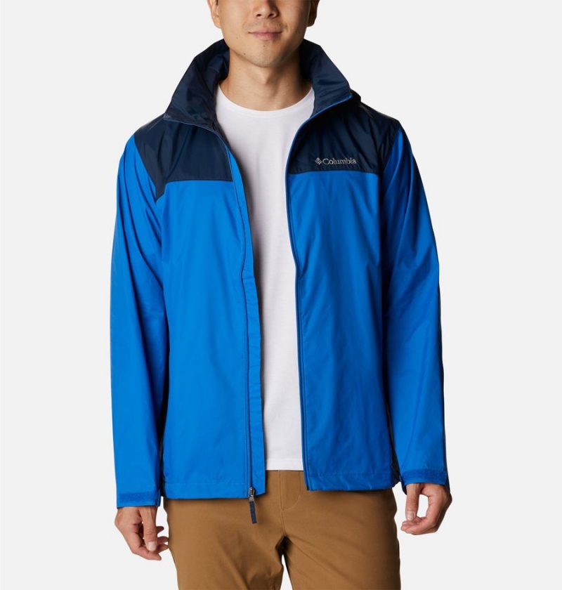 Blue Men's Columbia Glennaker Lake Rain Jacket | ZHNMX-9852