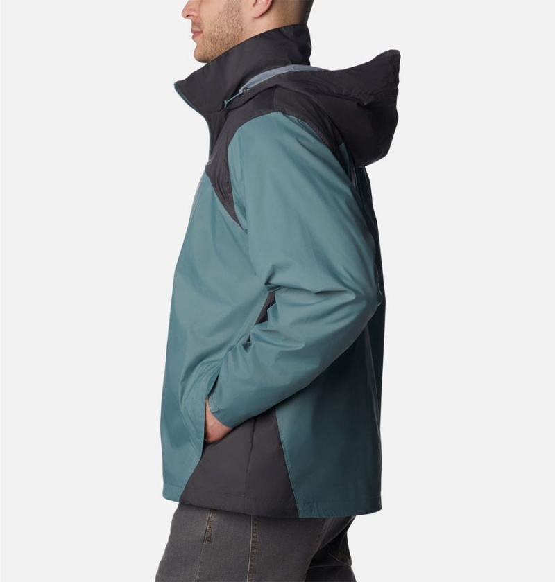 Blue Men's Columbia Glennaker Lake Rain Jacket | PHFRM-6204