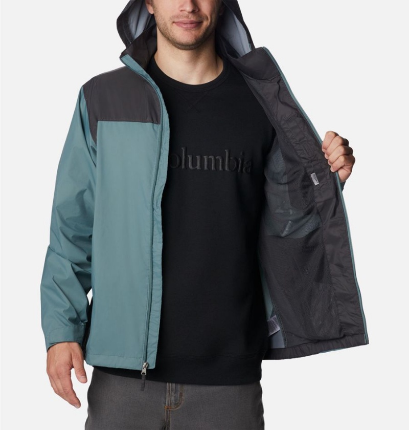 Blue Men's Columbia Glennaker Lake Rain Jacket | PHFRM-6204