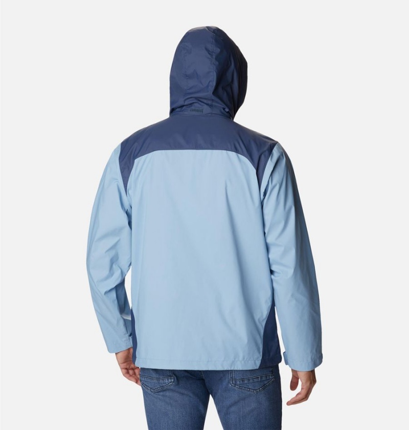 Blue Men's Columbia Glennaker Lake Rain Jacket | JUVSX-3407