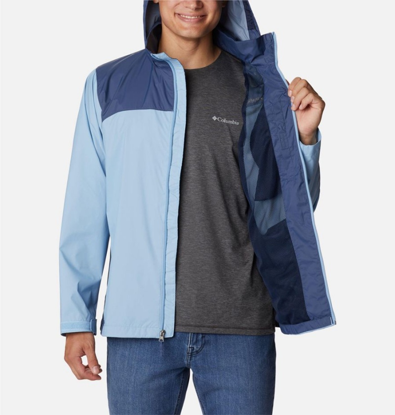 Blue Men's Columbia Glennaker Lake Rain Jacket | JUVSX-3407