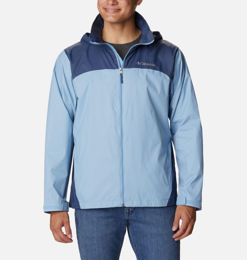 Blue Men\'s Columbia Glennaker Lake Rain Jacket | JUVSX-3407