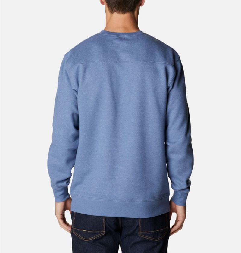 Blue Men's Columbia Hart Mountain II Crew Sweatshirt | DZUTX-6782