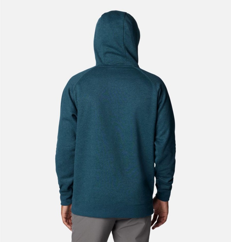 Blue Men's Columbia Hart Mountain II Hoodie | YFPDU-0429