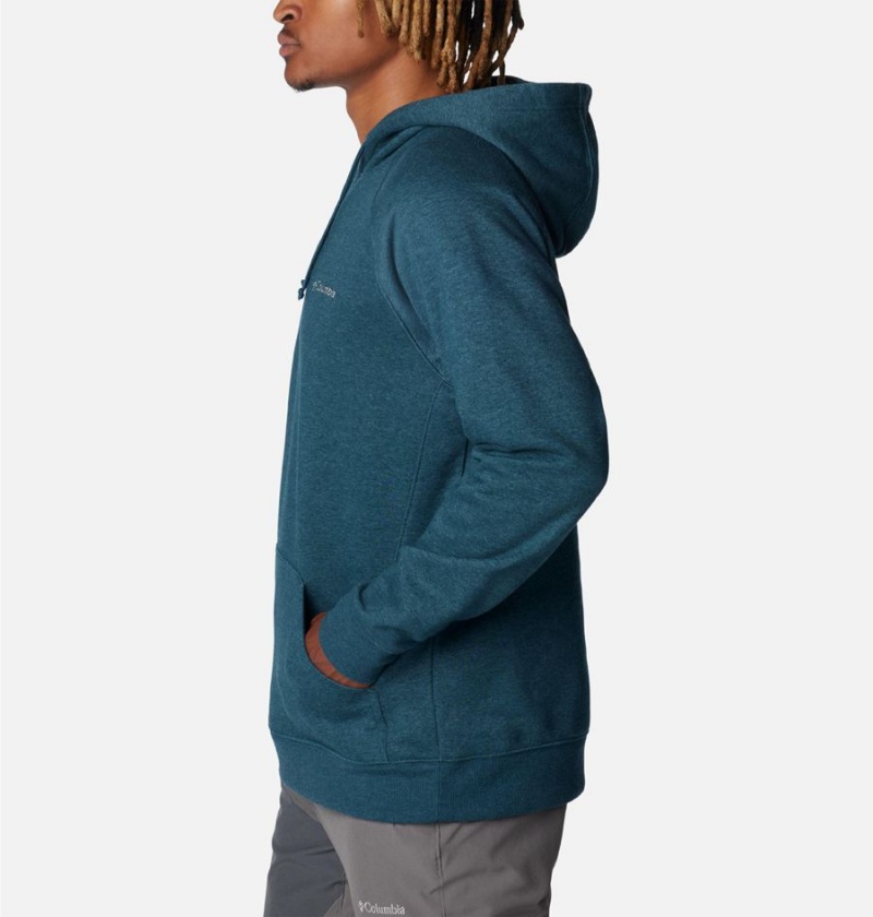 Blue Men's Columbia Hart Mountain II Hoodie | YFPDU-0429