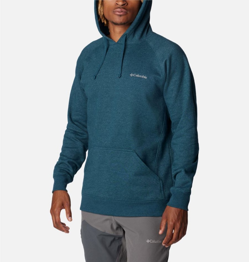 Blue Men's Columbia Hart Mountain II Hoodie | YFPDU-0429