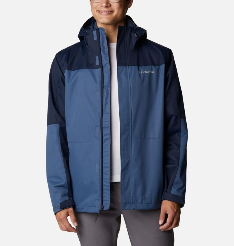 Blue Men's Columbia Hikebound Interchange 3 In 1 Jackets | MFQNA-5697