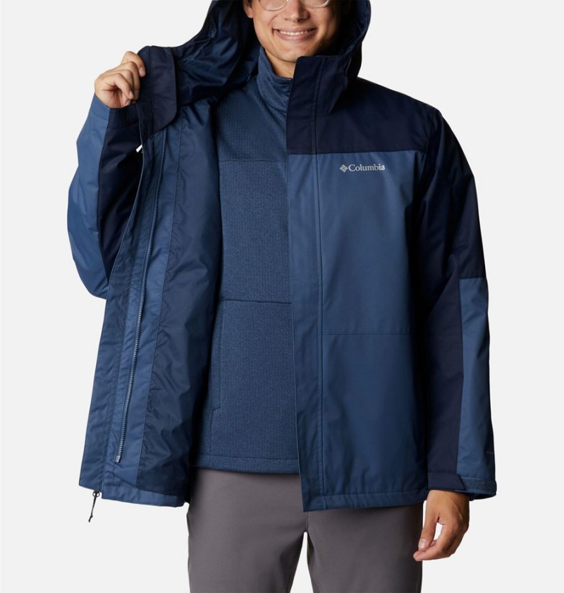 Blue Men's Columbia Hikebound Interchange 3 In 1 Jackets | MFQNA-5697