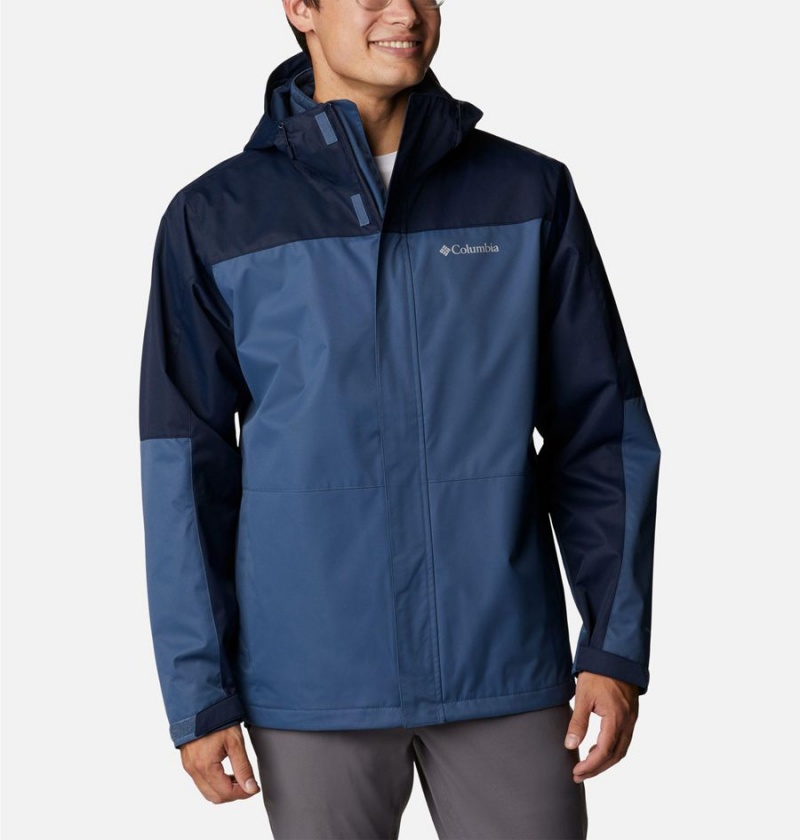 Blue Men\'s Columbia Hikebound Interchange 3 In 1 Jackets | MFQNA-5697