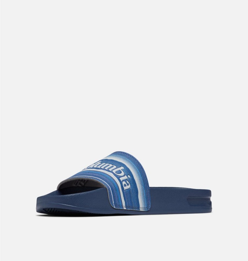 Blue Men's Columbia Hood River Slide Sandals | SZDXH-1859