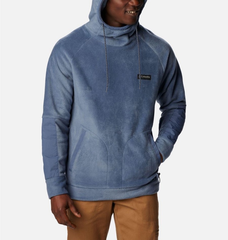 Blue Men's Columbia Hunterdon Fleece Hoodie | WTZHE-5416