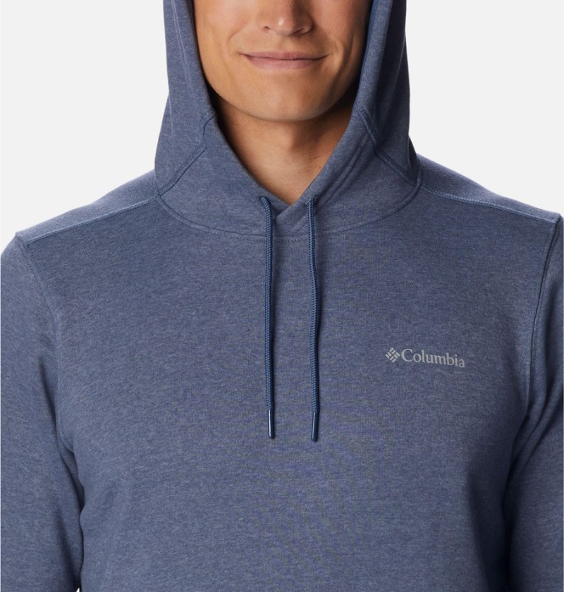 Blue Men's Columbia Keyhole Peak Logo Hoodie | ABDVR-1640