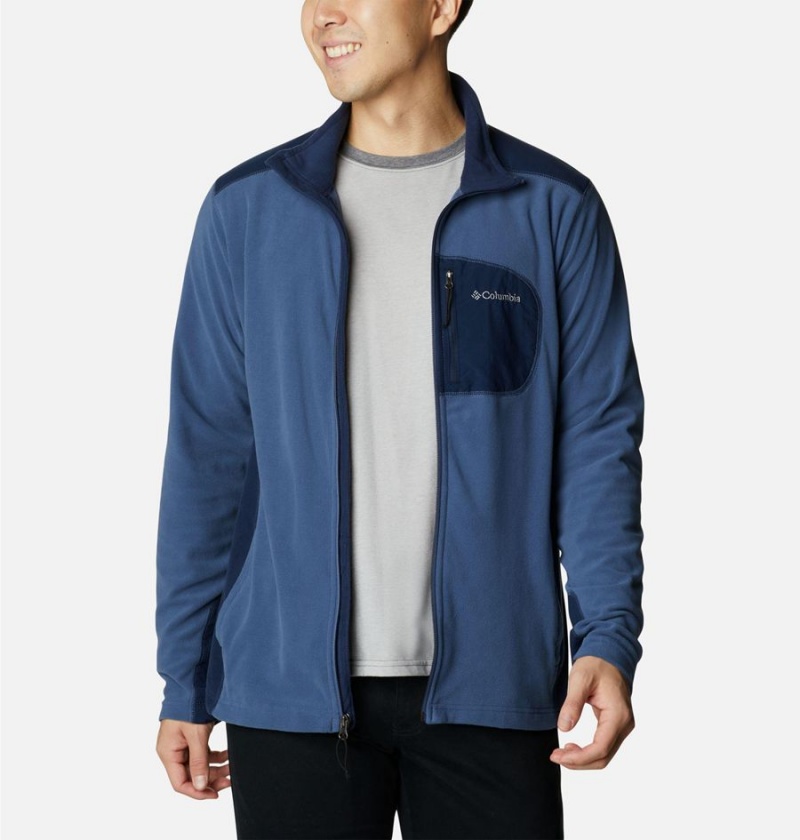 Blue Men's Columbia Klamath Range Full Zip Fleece Jacket | BVFUD-9805