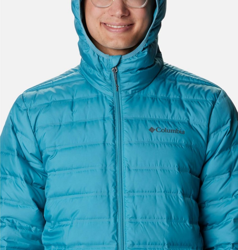 Blue Men's Columbia Lake 22 Hooded Insulated Puffer Jacket | RYMSE-1087