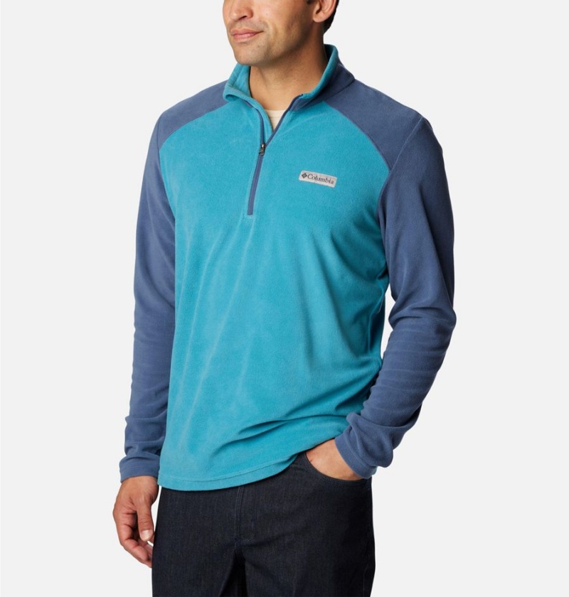 Blue Men's Columbia Lake Aloha Half Zip Fleece Pullover | YSDRC-9512