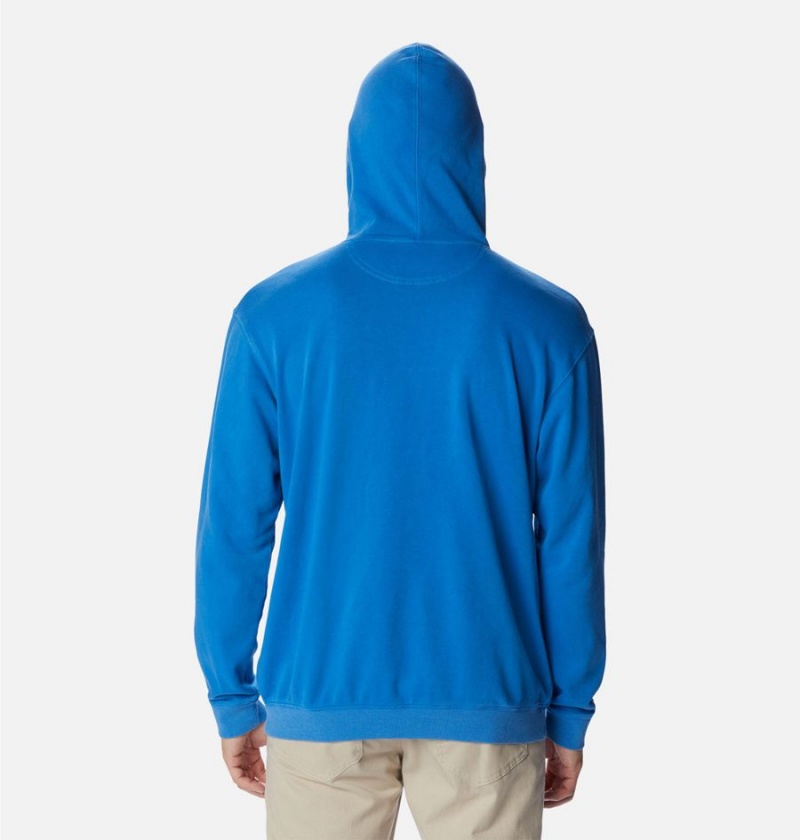 Blue Men's Columbia Lodge French Terry Novelty Hoodie | HYGIN-9874