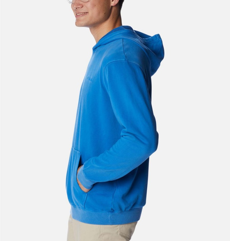 Blue Men's Columbia Lodge French Terry Novelty Hoodie | HYGIN-9874