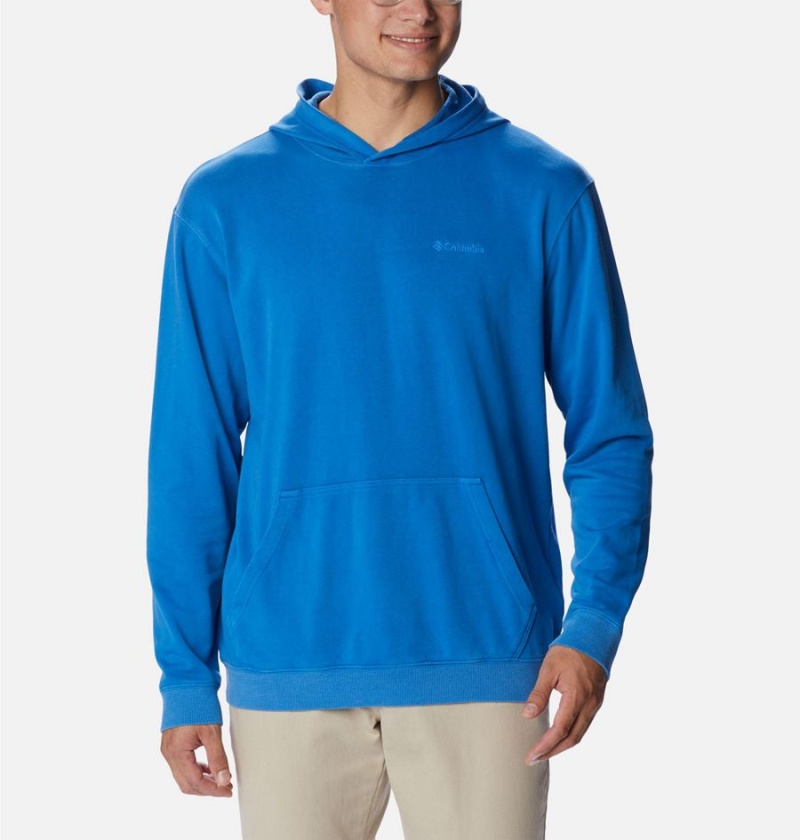 Blue Men\'s Columbia Lodge French Terry Novelty Hoodie | HYGIN-9874