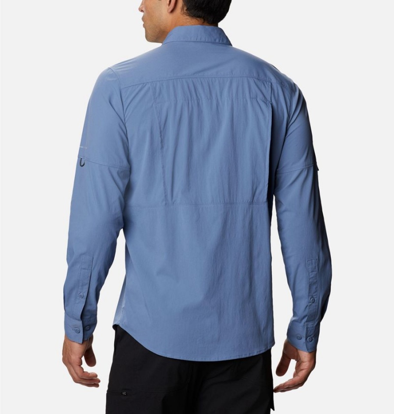 Blue Men's Columbia Newton Ridge Long Sleeve Shirt | JOZTV-5902