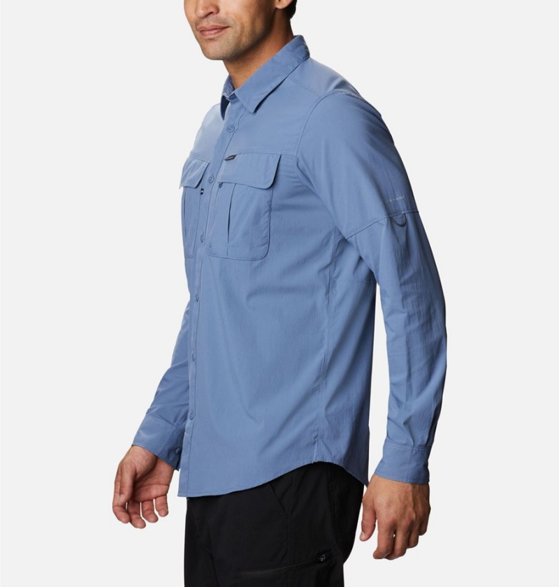 Blue Men's Columbia Newton Ridge Long Sleeve Shirt | JOZTV-5902