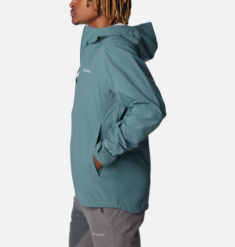 Blue Men's Columbia Omni-Tech Ampli-Dry Shell Rain Jacket | UPSOZ-2403