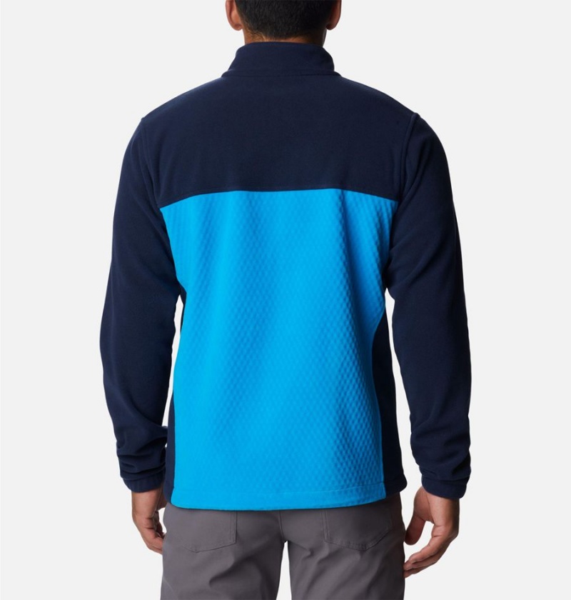 Blue Men's Columbia Overlook Trail Full Zip Fleece Jacket | IFHNV-8046