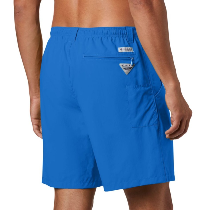 Blue Men's Columbia PFG Backcast III Water Shorts | IQLWP-2598