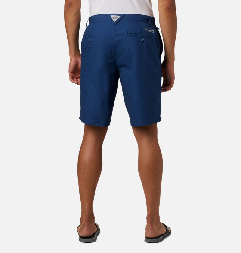 Blue Men's Columbia PFG Bonehead II Shorts | OSRXW-5104