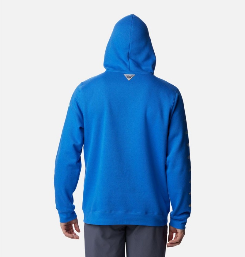 Blue Men's Columbia PFG Elements Hoodie | TNFYZ-9803