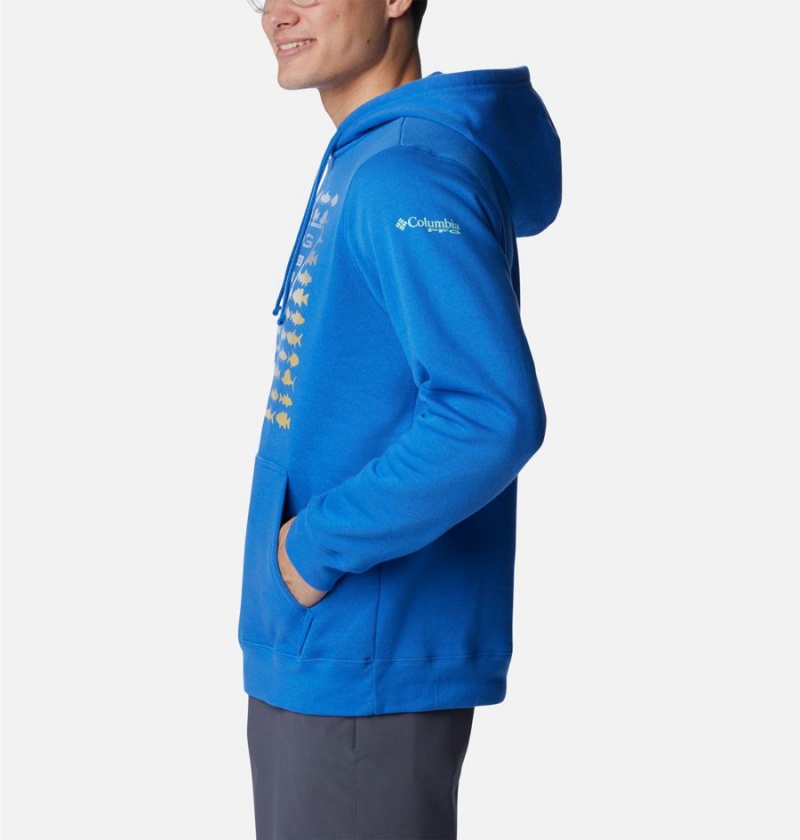 Blue Men's Columbia PFG Elements Hoodie | TNFYZ-9803