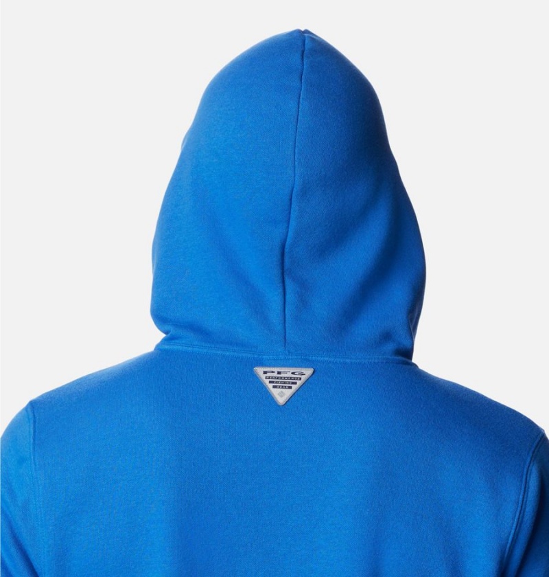 Blue Men's Columbia PFG Elements Hoodie | TNFYZ-9803