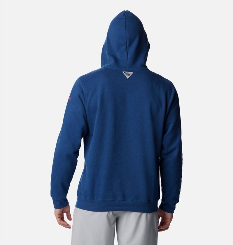 Blue Men's Columbia PFG Elements Hoodie | RFIJU-1467