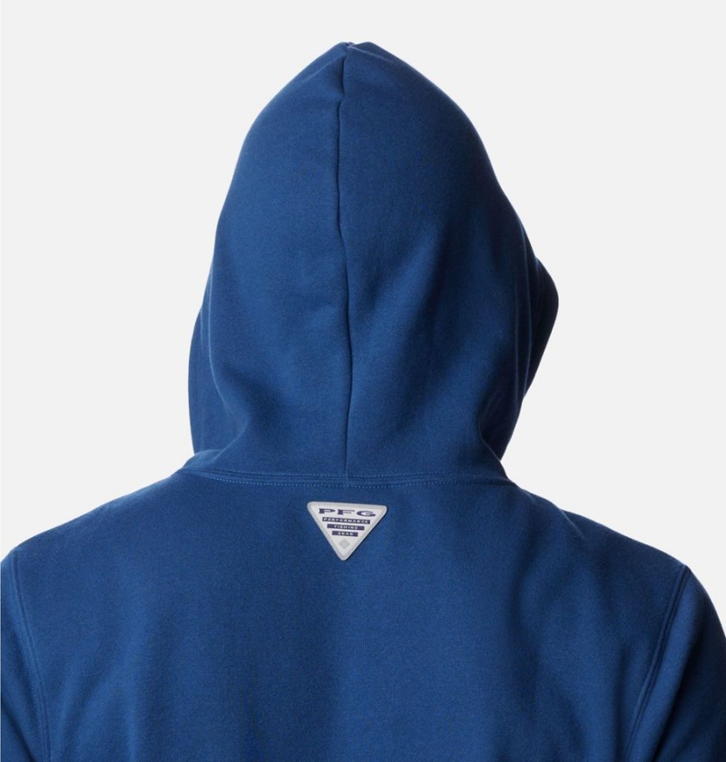 Blue Men's Columbia PFG Elements Hoodie | RFIJU-1467