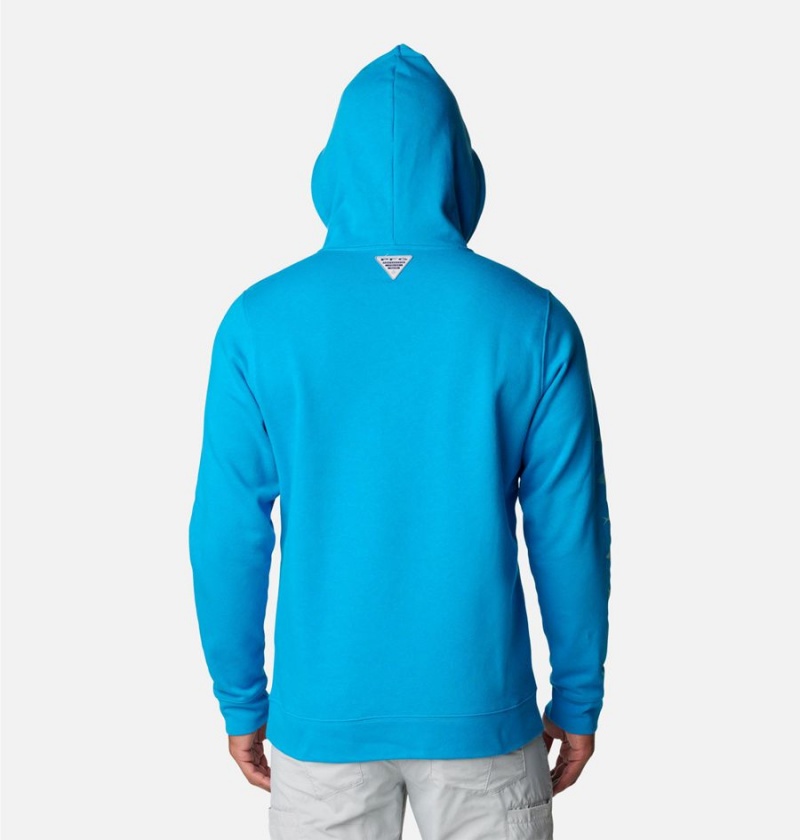 Blue Men's Columbia PFG Elements Hoodie | FXUCQ-0563