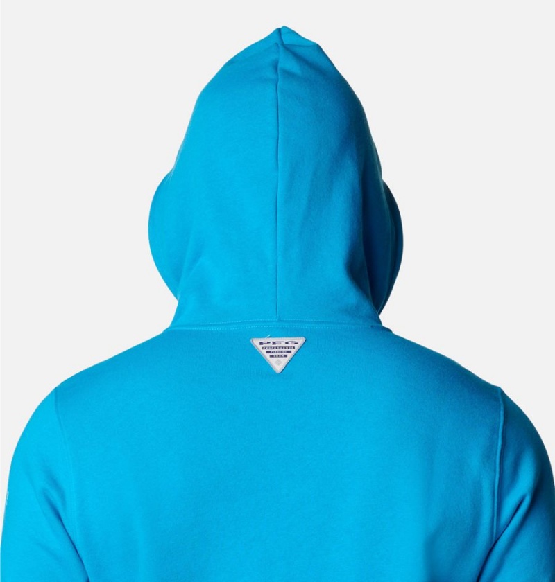 Blue Men's Columbia PFG Elements Hoodie | FXUCQ-0563